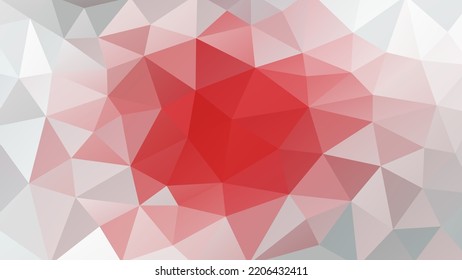La bandera japonesa de bajo nivel vectorial borrosa. Cartel con la bandera estilizada de Japón. Fondo geométrico poligonal