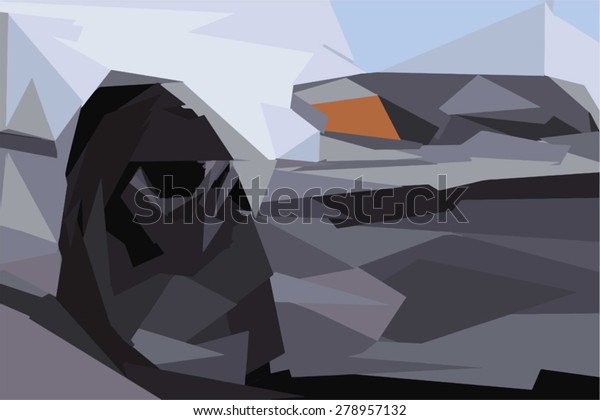 vector low poly car background
