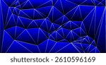 Vector Low poly colorful blue triangles background. Black, cyan, white colors. Modern backdrop. Gradation abstract fond. Shards. Polygonal pattern. EPS 8.
