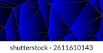 Vector Low poly colorful blue triangles background. Black, cyan, white colors. Modern backdrop. Gradation abstract fond. Shards. Polygonal pattern. EPS 10