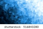 Vector Low poly colorful blue triangles background. Black, cyan, white colors. Modern backdrop. Gradation abstract fond. Shards. Polygonal pattern. EPS 8.