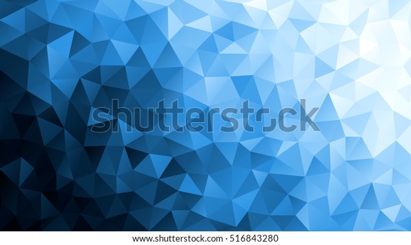 ベクター低ポリのカラフルな青の三角形の背景 黒 シアン 白の色 モダンな背景 グラデーションの抽象的フォント 破片 多角形のパターン Eps 8 のベクター画像素材 ロイヤリティフリー