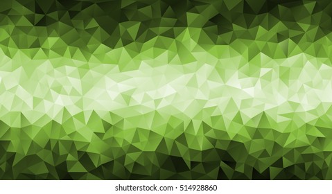Vector Low poly colorful green triangles background. Dark black edges. Modern backdrop. Light line.EPS 8.