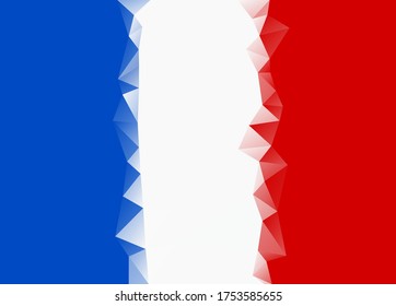 Bandera de baja polilla vectorial de Francia