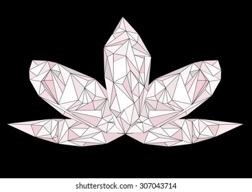 vector low poly lotus
