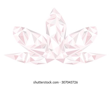 vector low poly lotus