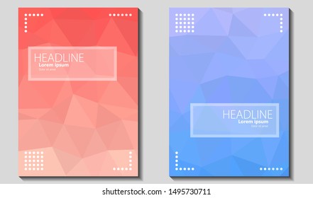 Vector low poly Natural gradient background wallpaper Cover Book, Annual, Report Brochure, landng page, web.