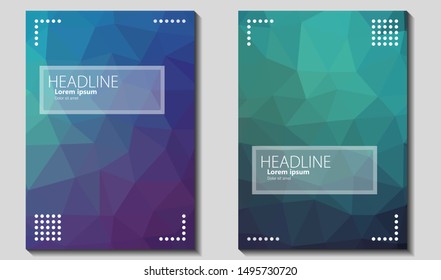 Vector low poly Natural gradient background wallpaper Cover Book, Annual, Report Brochure, landng page, web.