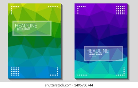 Vector low poly Natural gradient background wallpaper Cover Book, Annual, Report Brochure, landng page, web.