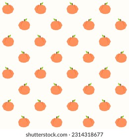 Vector Low Poly Peach Seamless Pattern	