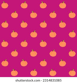 Vector Low Poly Peach Seamless Pattern	
