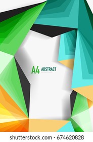 3D-Dreieck-Linie für Vektorgrafik mit Low-Poly-Stil, abstrakte Vorlage für ein4-Geschäft oder Technologie