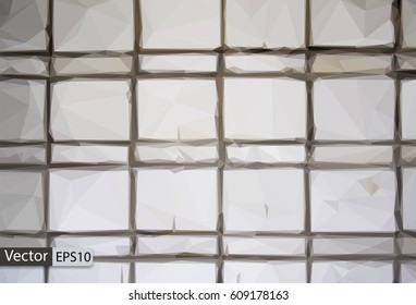Vector low poly triangle background old dirty tile mosaic wall