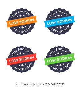 Vector Low Sodium Star Badge Labels