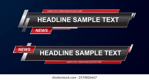 Vector lower third news template