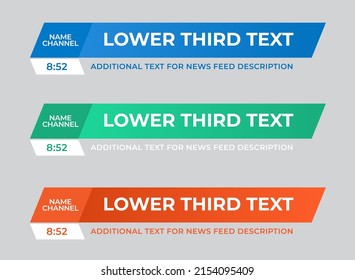 Vector de la tercera parte de la pantalla para títulos y títulos. Banner de plantilla con elementos de diseño diagonal para noticias de última hora, transmisión en vivo y eventos. fuente de noticias