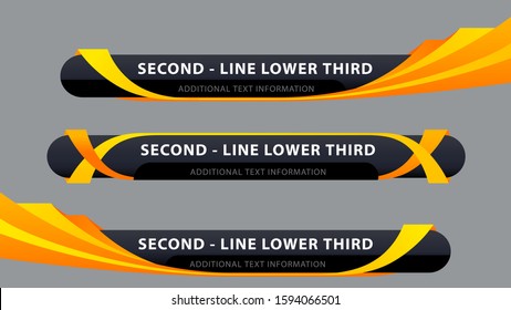 Vector  lower third or television news bar design template isolated on white background
