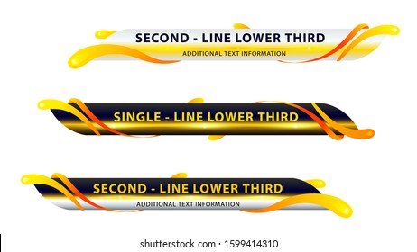 Vector  lower third or television news bar design template isolated on white background