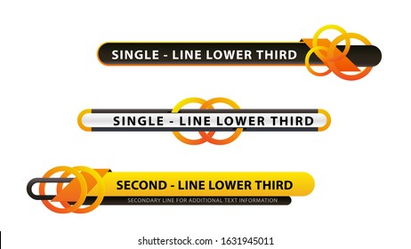Vector  lower third or television news bar design template isolated on white background