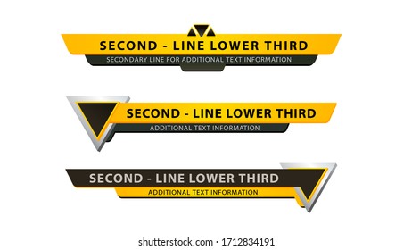 Vector  lower third or television news bar design template isolated on white background