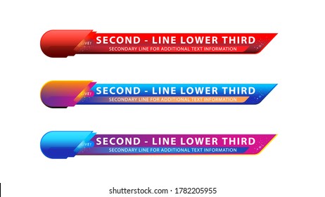 Vector  lower third or television news bar design template isolated on white background