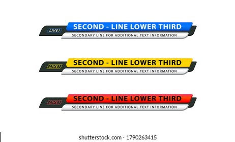 Vector  lower third or television news bar design template isolated on white background