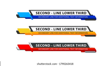 Vector  lower third or television news bar design template isolated on white background