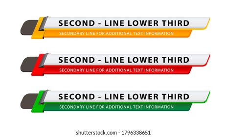 Vector  lower third or television news bar design template isolated on white background