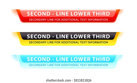 Vector  lower third or television news bar design template isolated on white background