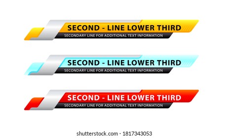 Vector  lower third or television news bar design template isolated on white background
