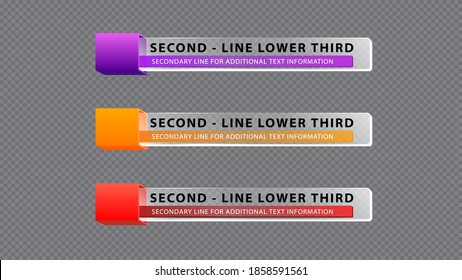 Vector  lower third or television news bar design template with fire isolated on white background