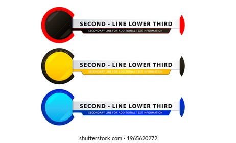 Vector  lower third or television news bar design template isolated.