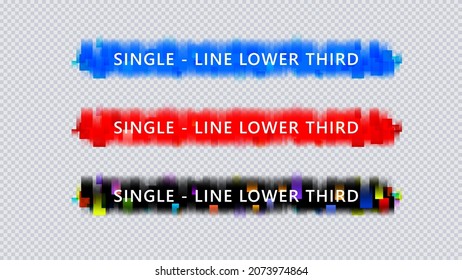 Vector  lower third or television news bar design template isolated.