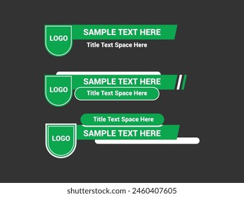 Vector Lower Third for Television News Bar Design Template, Lower Third News and Video Bars Set
