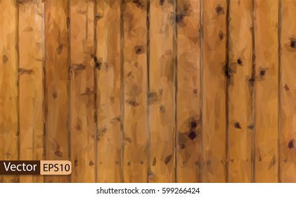 Vector low-poly triangular modern style old wood texture, vector
