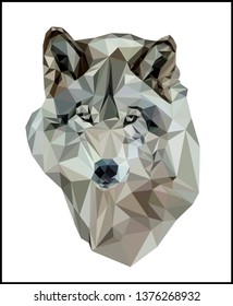 Vector Lowpoly Wolf Head