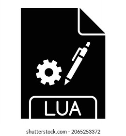 Vector LUA Glyph Icon Design
