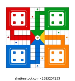 Vector ludo game Ludo board game for printing 