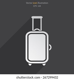 Vector Luggage Flat Icon Illustration.