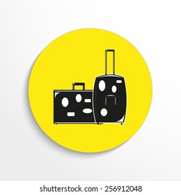 Vector luggage web 3d icon. 