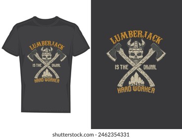 Vector Lumberjack t shirt design