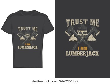 Vector Lumberjack t shirt design