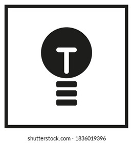 Vector luminous lamp icon flat style