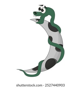 Vector lunar symbol 2025 Chinese New Year on the moon isolated transparent background. Vector snake template design. Template design for greeting postcard card poster t-shirt print. EPs 10
