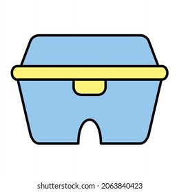 Vector Lunch Box Filled Outline Icon Design
