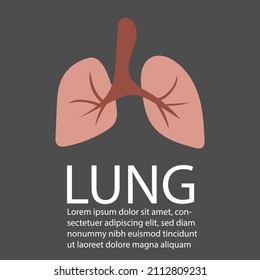 Vector of lung with space for design. Illustration vector.