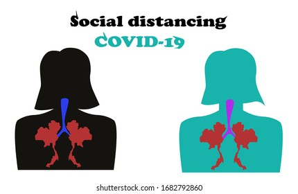 Vector of lung in Thailand map shaped. Pneumonitis and Covid-19 ( Coronavirus disease 2019 concepts. Can used for Social distancing to prevent Covid19 or Coronavirus. microbiology medical health care.