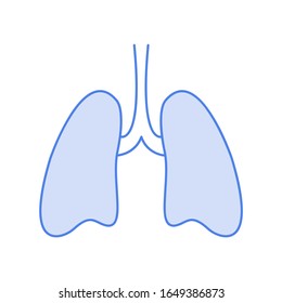 Vector lungs icon illustration isolated on white background