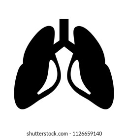 Vector Lungs Illustration Isolated - Human Body Organ. Biology Symbol