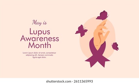 vector lupus awareness month poster template